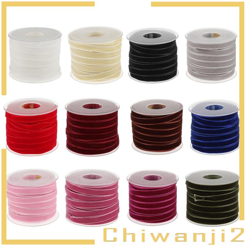 Cuộn Dây Ruy Băng Nhung 20 yard 10mm Trang Trí Tiệc Cưới