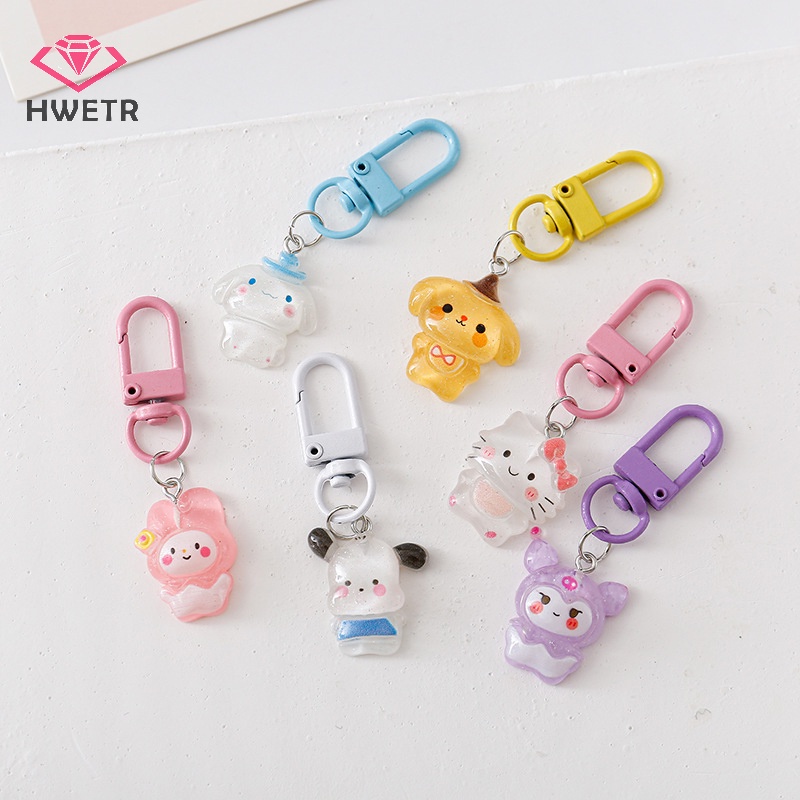 Hwtr Móc Chìa Khóa Xe Hơi Hình sanrio hello kitty / Chó Kumamon / melody Đáng Yêu Mới