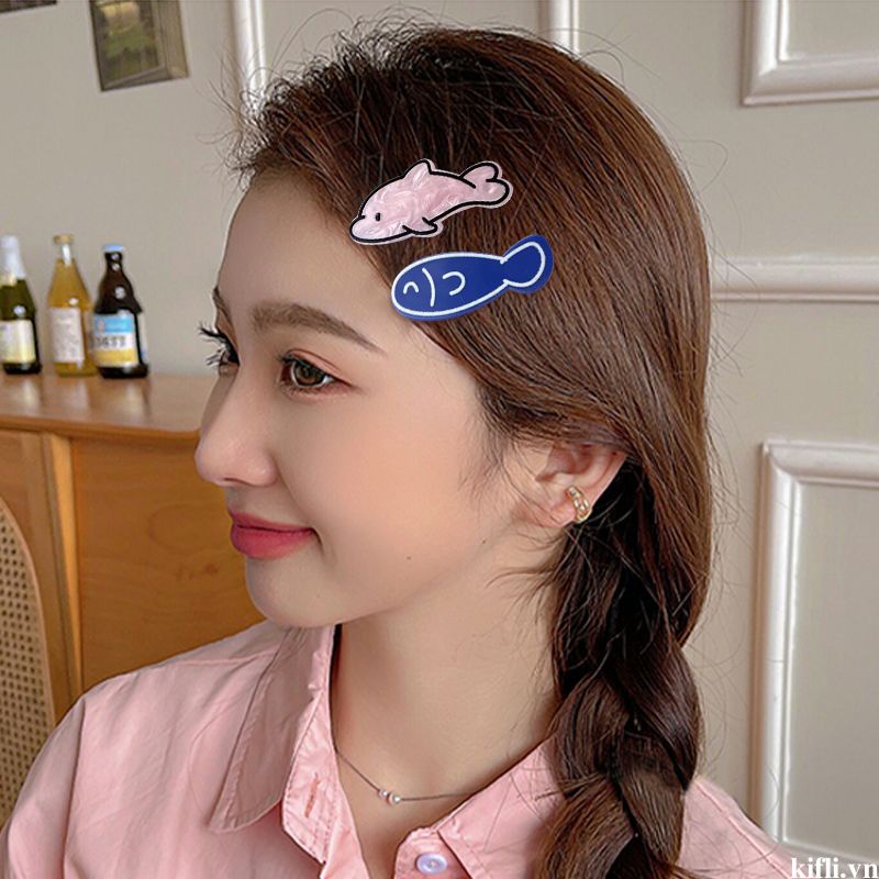🌸🌸Kẹp Tóc Hình Xương Cá Nhỏ Dễ Thương Sáng Tạo Phong Cách niche Ngọt Ngào