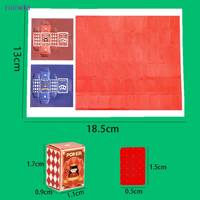 Ruirwfa 1 Bộ Thẻ Bài poker mini Đeo Ngón Tay Siêu Nhỏ Sáng Tạo Dễ Thương Mang Đi Du Lịch Tiện Lợi Mới