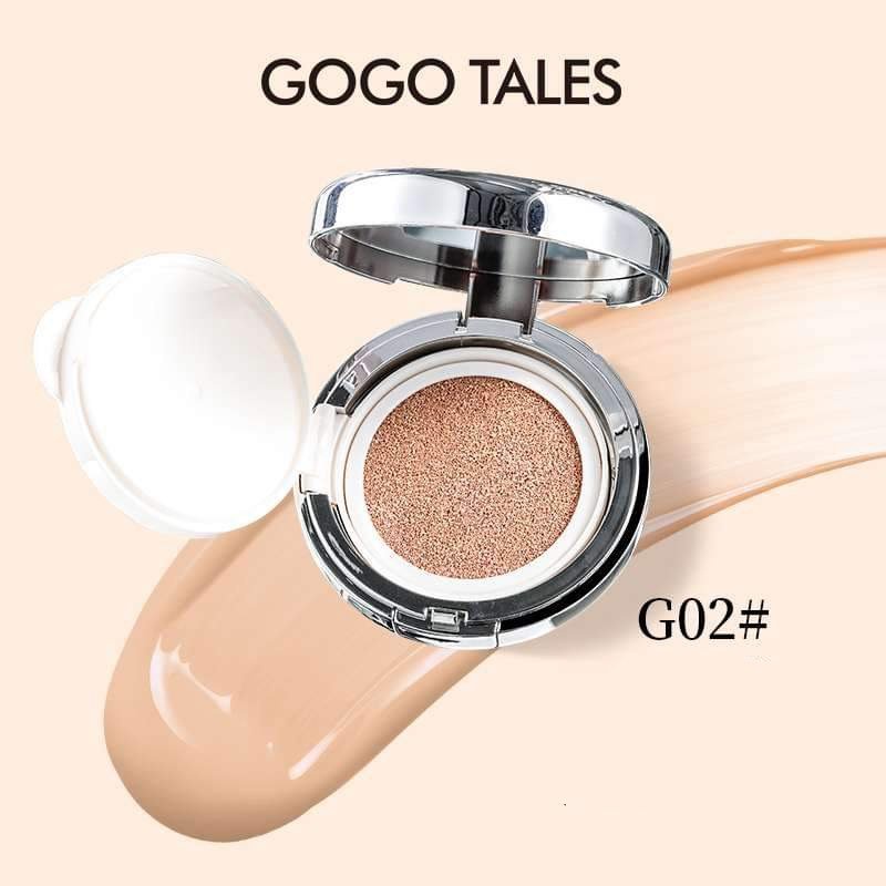 Phấn Nước Cushion GOGO TALES Mirror GT524 Vỏ Bạc Tráng Gương che khuyết điểm GOGOTALES cho da dầu