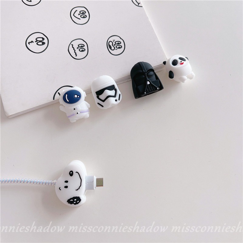 DISNEY Dễ Thương Phụ Kiện Bảo Vệ Dây Cáp Sạc usb Nhiều Kiểu Dáng Họa Tiết Hoạt Hình Đáng Yêu