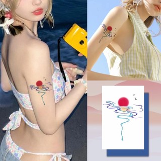 Hình Xăm Dán Tạm Thời Họa Tiết Hoàng Hôn Dễ Thương Chống Thấm Nước Bền Màu Đến 7 Ngày