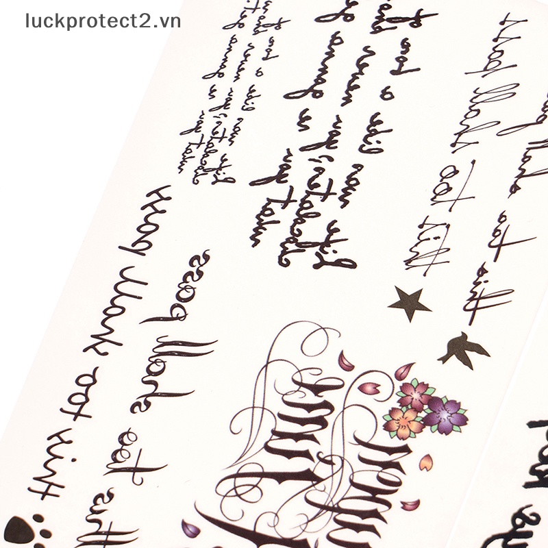 1 Hình Xăm Dán Tạm Thời Chống Thấm Nước Hình Chữ Cái Tiếng Anh Dành Cho Nữ Và Nam