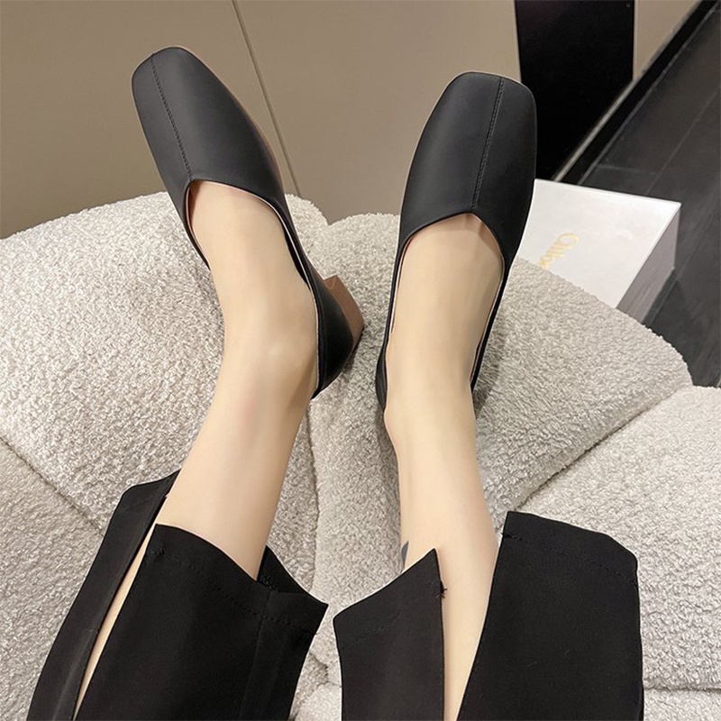 Prowow❤Giày Búp Bê Mũi Vuông Thời Trang Xuân Thu Cho Nữ