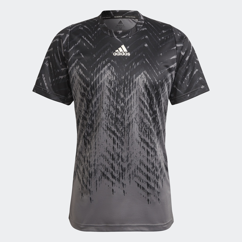 adidas Quần vợt Áo Thun Tennis Họa Tiết Freelift Primeblue Nam Xám GT7819