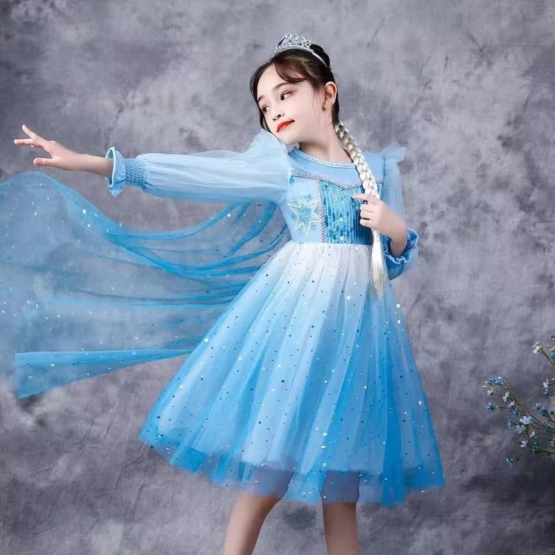 Momo Đầm Hóa Trang Công Chúa elsa Trong Phim Hoạt Hình frozen Dành Cho Bé Gái