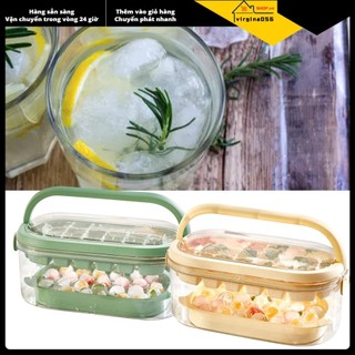 Virgina056 ice cube khuôn khay tủ lạnh hộp đông 2 lớp 54 lưới di động ngoài trời dung tích lớn