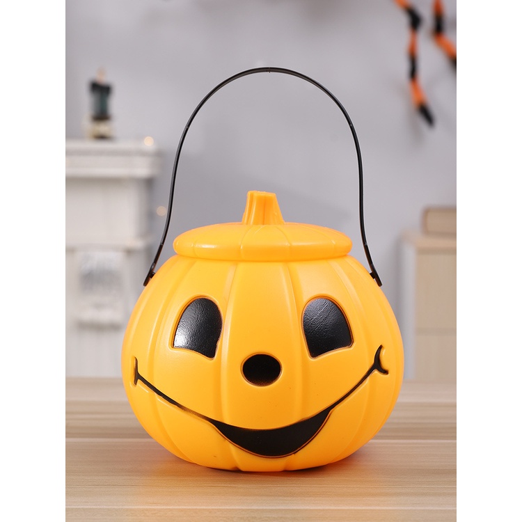Lồng Đèn Bí Ngô halloween Có Vỏ Bọc Dùng Làm Quà Tặng Cho Bé