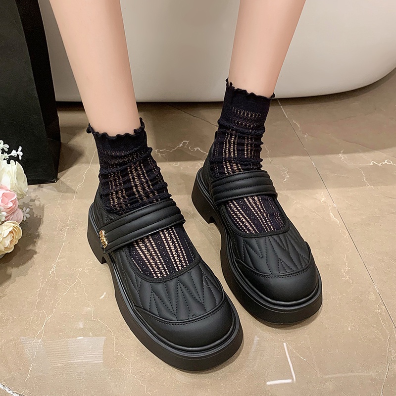 Giày Búp Bê Da Mũi Tròn Thời Trang Thanh Lịch Cho Nữ