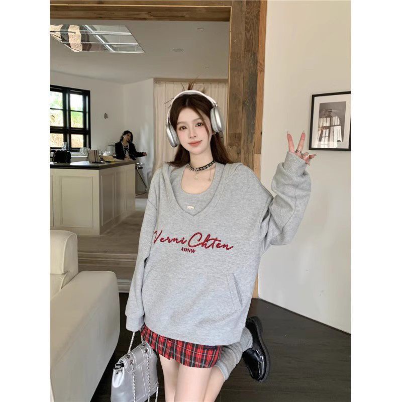 Áo Hoodie Dài Tay Thêu Họa Tiết Phong Cách Mới Mùa Thu 2023 Cho Nữ