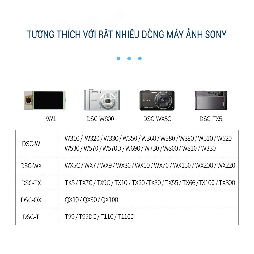 Pin Sony NP-BN1 Beston cho máy ảnh Sony DSC TX9C T99C T99DC TX7C TX5 W390 W380 W350 W350DWX5C W320 W31 W570 W530 W510