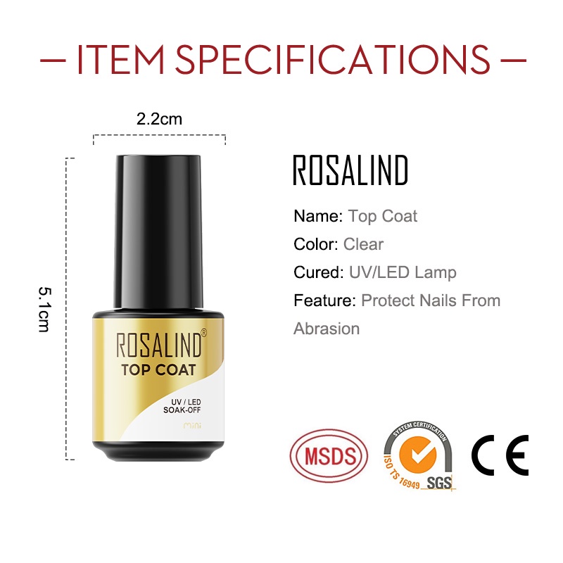 Rosalind Lọ Nước Sơn Móng Tay 7ml Trang Trí Nghệ Thuật Chuyên Dụng