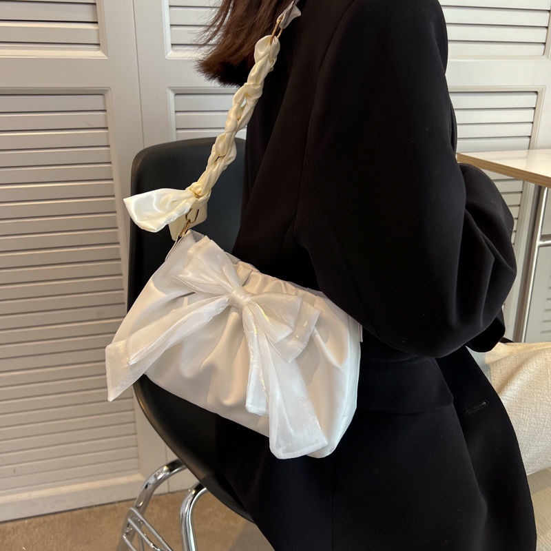 Túi Đeo Chéo Một Bên Vai mini Đính Nơ Thời Trang Dành Cho Nữ