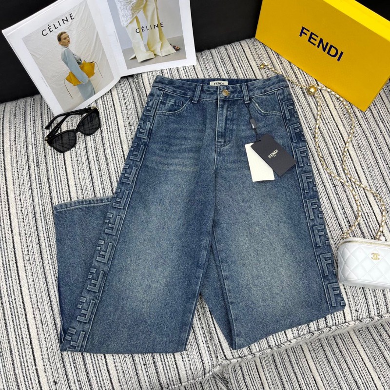 QuầN denim denim In Chữ Cá TíNh