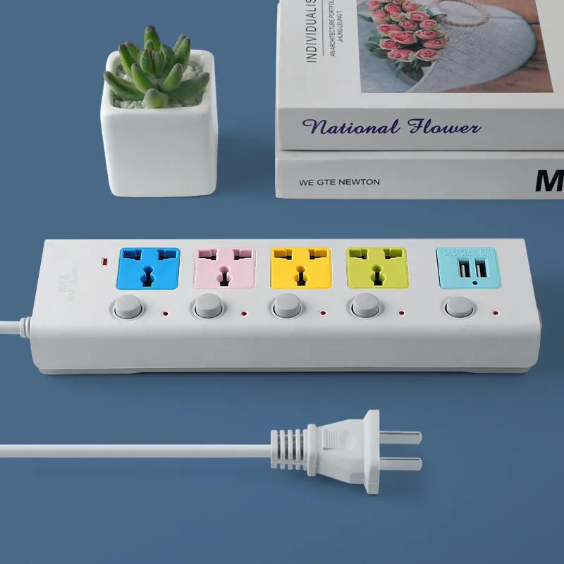 Ổ Cắm Điện Thông Minh Đa Năng Có 2 Cổng Sạc usb Dài 2.0m