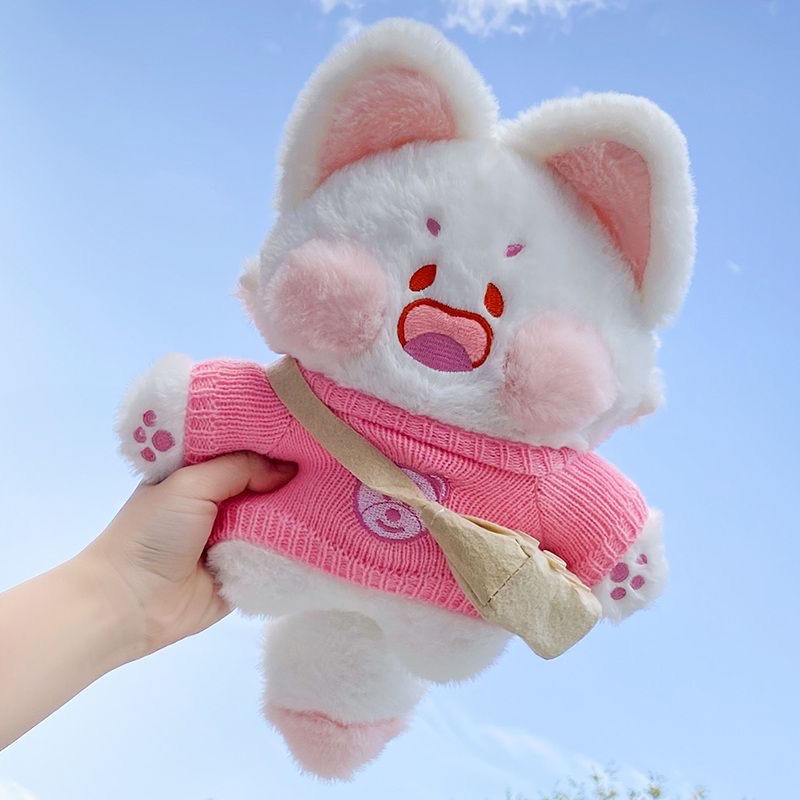 Thú Nhồi Bông Hình Chú Mèo doodle Đáng Yêu