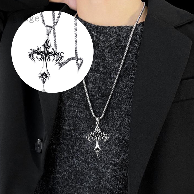 Vòng cổ Bùa May Mắn Mặt Thánh Giá Bằng Thép Cổ Điển Thời Trang Cho Nam Và Nữ