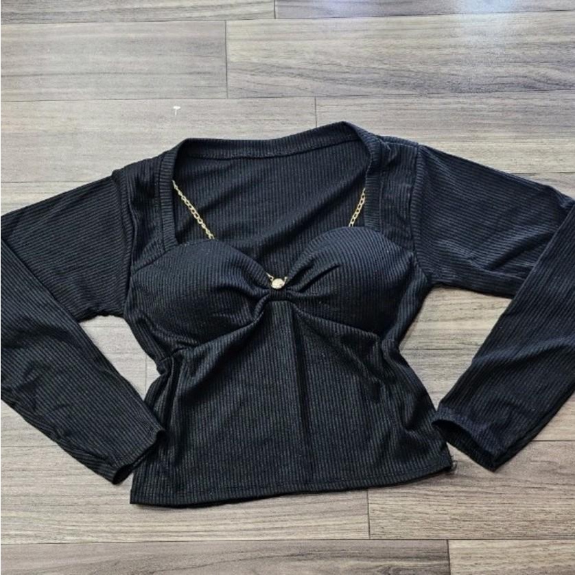 Áo tay dài xích  có mút vải tăm gân