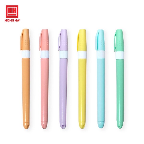 Bộ bút highlight nhớ dòng đánh dấu màu pastel Hồng Hà dạ quang tiện lợi cho học sinh văn phòng nhiều mã