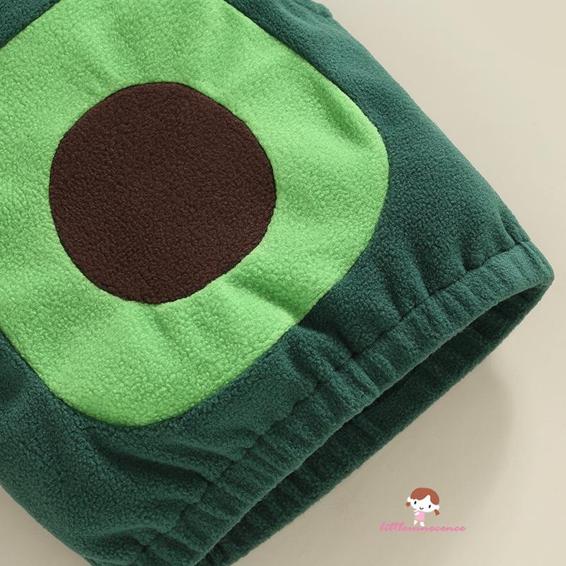 Bộ Trang Phục Hóa Trang halloween Gồm Áo Sát Nách Họa Tiết Trái Bơ + Nón Cho Bé