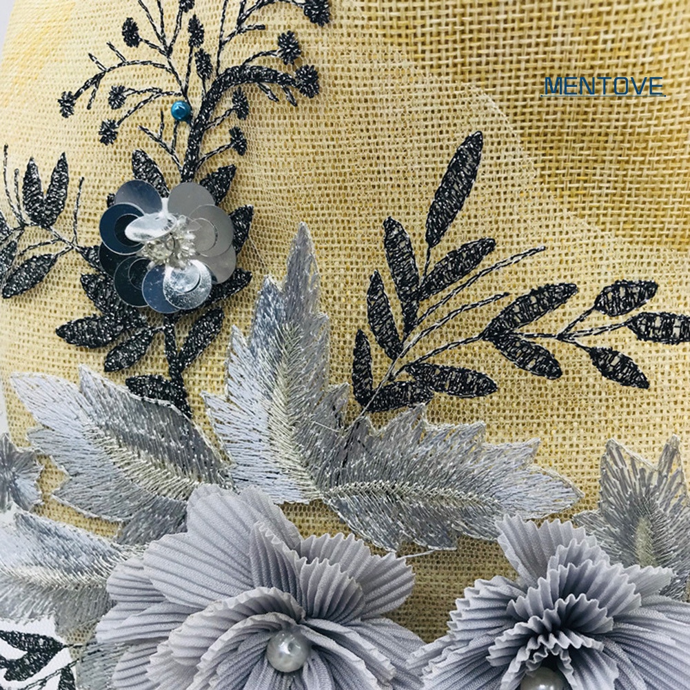 Miếng Dán Thêu Ren Hoa Đính Hạt Thủ Công Trang Trí Quần Áo Thun