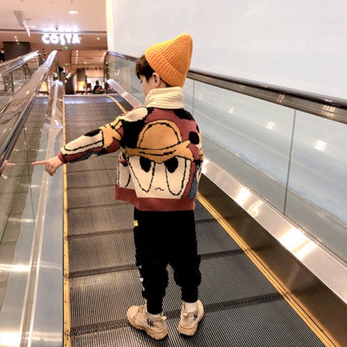 Áo cardigan Dệt Kim Chui Đầu Phong Cách Hàn Quốc Thời Trang Xuân Thu Mới Cho Bé Trai