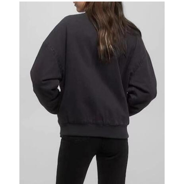 Zara Áo Khoác bomber cotton Tay Dài Cổ Tròn Thêu Họa Tiết 23 Màu Tương Phản Thời Trang Mùa Thu Cho Cặp Đôi