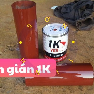Sơn sắt mạ kẽm màu cánh gián 910 1k dolphin hoặc yes lon 400g, 800g