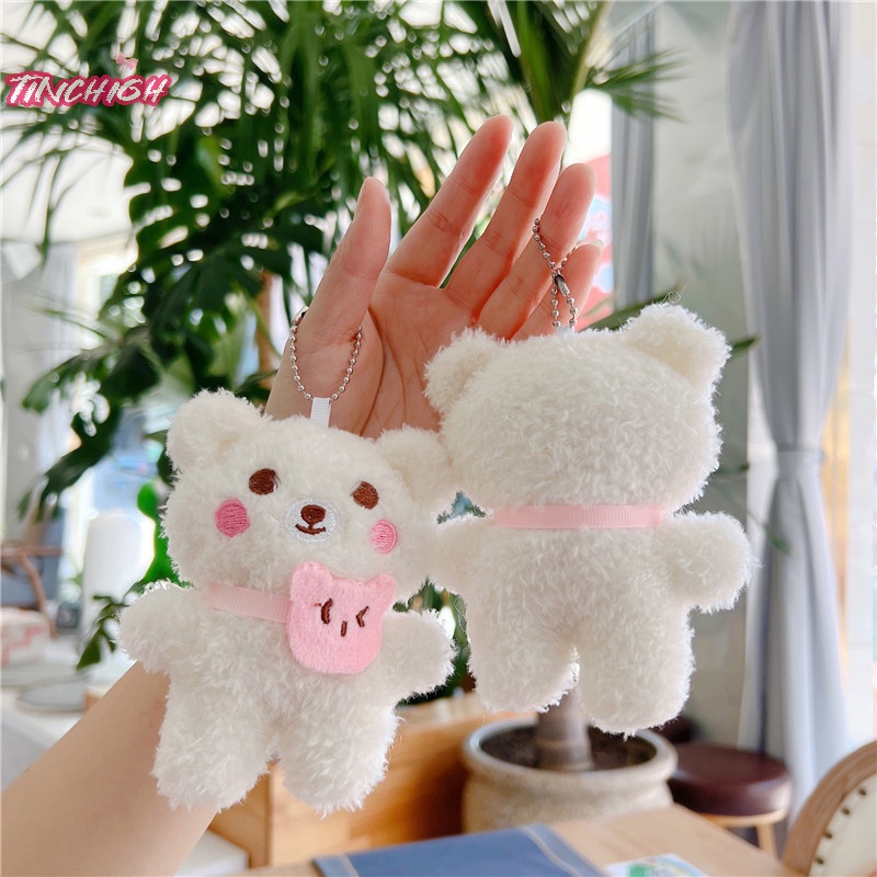 Móc Khóa Búp Bê Gấu Bông mini Mềm Mại Dễ Thương Trang Trí Túi Xách Dành Cho Nam Nữ