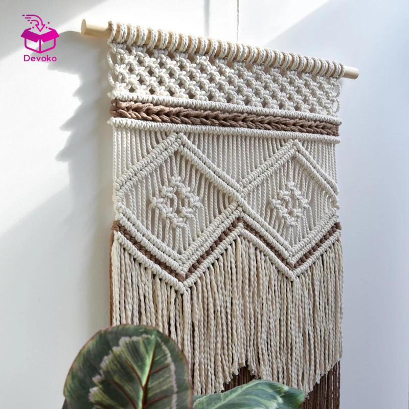 Thảm macrame Treo Tường Trang Trí Phong Cách boho