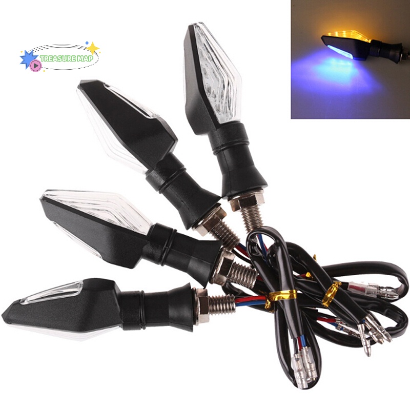 Đèn Xi Nhan 12 Bóng Led Màu Xanh Lam + Hổ Phách Thông Dụng Cho Xe Máy