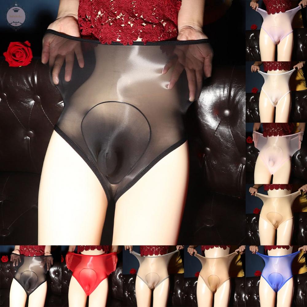 Men Underwear Knickers Lingerie Mesh Seamless See Through Sheer Shorts