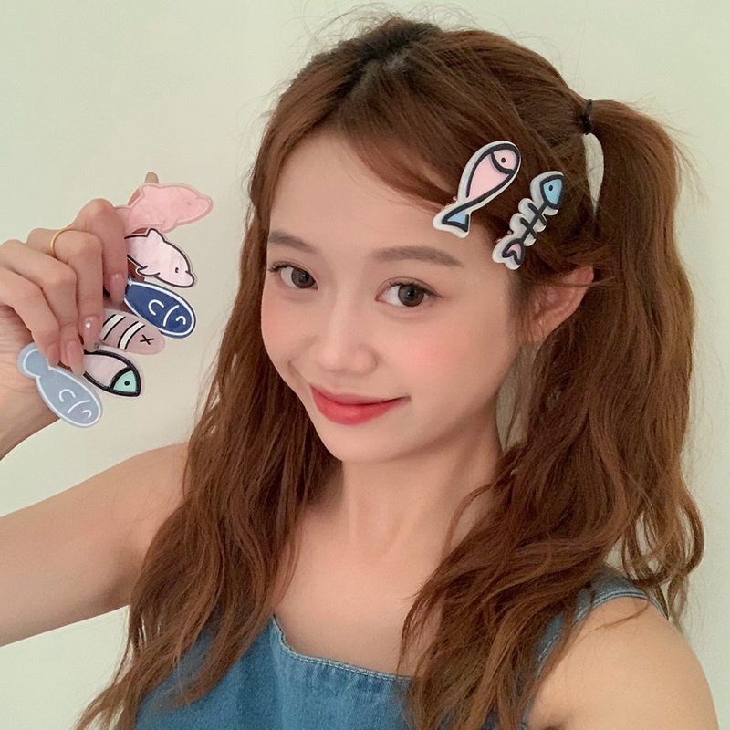 Dễ Thương Kẹp Tóc Hình Cá Hoạt Hình Đáng Yêu Cho Bé Gái
