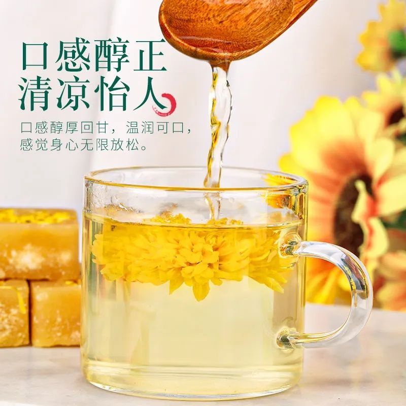 Đường phèn mật ong trà hoa cúc gói nhỏ độc lập túi trà vuông đông khô