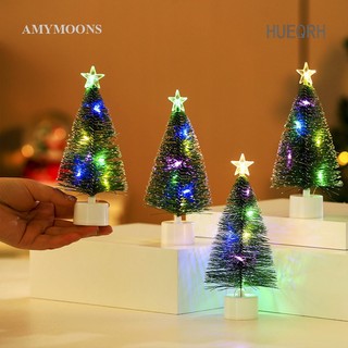 Cây Thông Noel mini Gắn Đèn led Phát Sáng Để Bàn Trang Trí