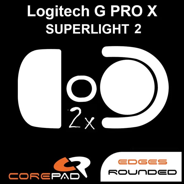 2 Bộ Feet chuột PTFE Corepad Skatez PRO Logitech G PRO X SUPERLIGHT 2 Wireless - Hàng Chính Hãng