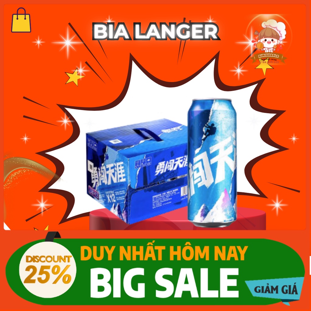 Bông tuyết dũng cảm Bia 500ml Full Box Bia Lager ủ nguyên chất Bao bì mới và cũ Ngẫu nhiên
