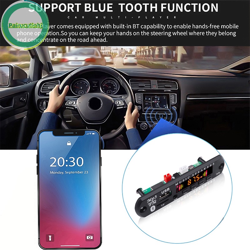 Bảng Mạch Khuếch Đại Tín Hiệu radio fm parucutin 5.0 mp3 usb 3.5 mm aux Cho Xe Hơi vn