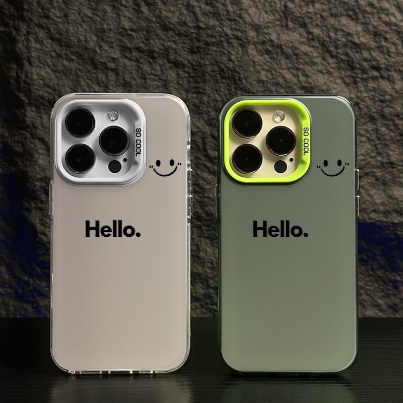 Ốp Điện Thoại Màu Bạc Nhám Hình Mặt Cười Chống Sốc 12 Mẫu qthg Cho apple xsmax14 / niche 1315