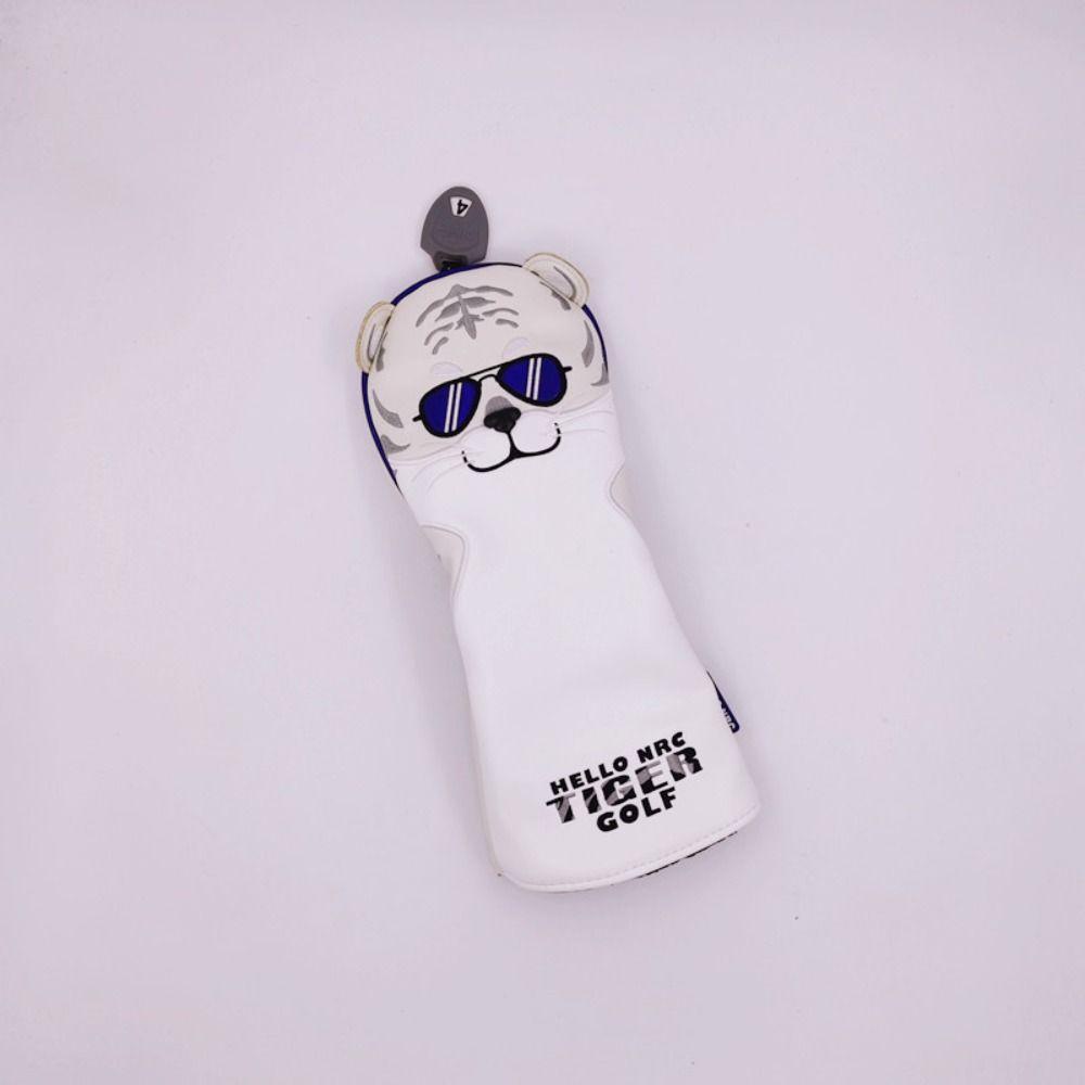 Mmluck Bọc Đầu Gậy Đánh golf Bằng Da pu Mềm Chống Thấm Nước Bền Bỉ Họa Tiết Hổ Hoạt Hình