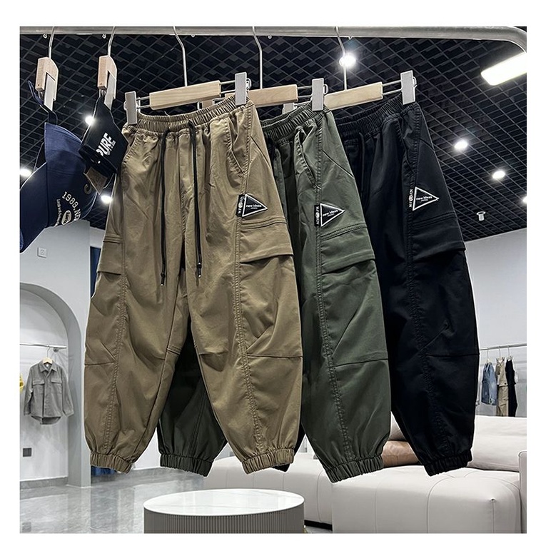Quần Dài Phong Cách Đường Phố Thời Trang Xuân Thu 2023 Mới Dành Cho Bé Trai