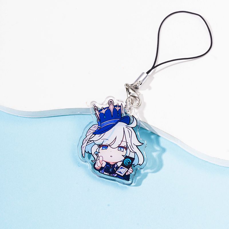 Móc khoá và dây treo điện thoại Lyney Furina Lynette Anime Genshin Impact Cute phụ kiện trang trí dễ thương