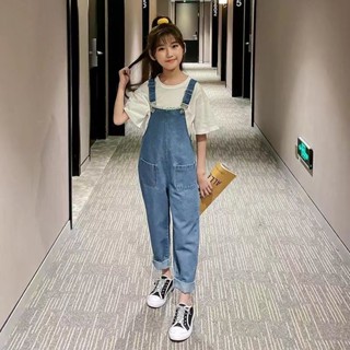  Quần Yếm denim Dáng Rộng Phong Cách Hàn Quốc 2023 Cho Bé Gái 