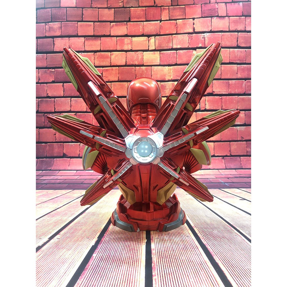 Hàng đẹp Mô hình tượng bán thân Iron Man MK85 Tỉ lệ 1/2 38cm cao cấp cực chất tặng xe