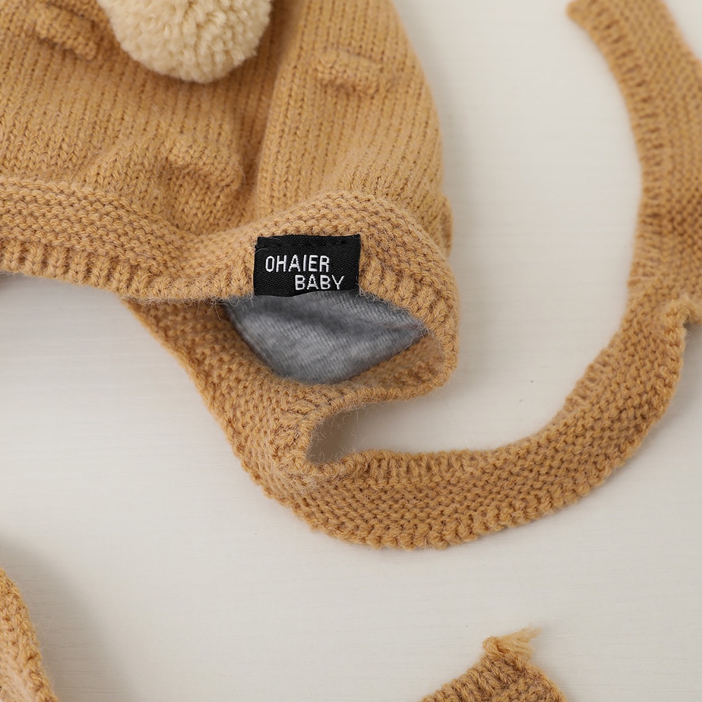 Mũ Trùm Tai Giữ Ấm Thời Trang Thu Đông Cho Bé