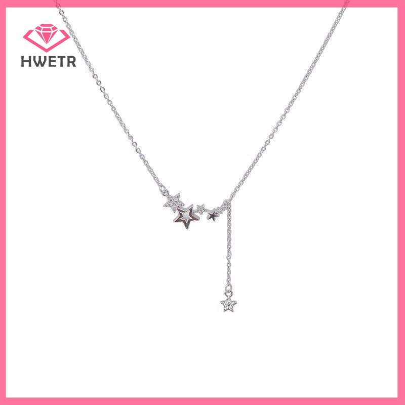 Vòng cổ Mặt Hình Ngôi Sao Đính Đá zircon Lấp Lánh Cho Nữ Mới