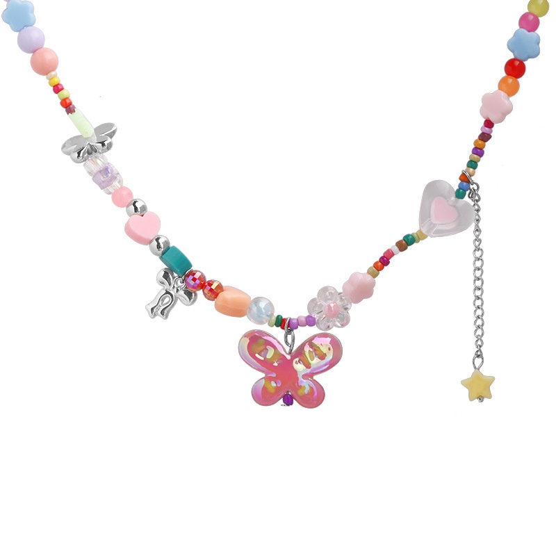 Vòng Cổ choker Ngắn Dệt Tay Đính Hạt Ngọc Trai Nhiều Màu Sắc Hoa baroque Ngọt Ngào Dễ Thương Dành Cho Bạn Nữ / hgfvn