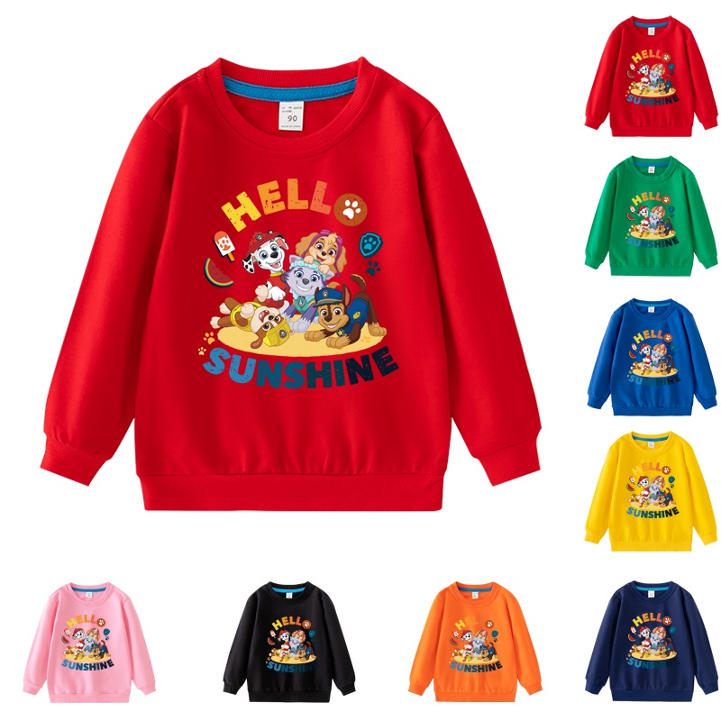 Áo Thun Tay Dài In Hình paw patrol 8 Màu Mã ma010