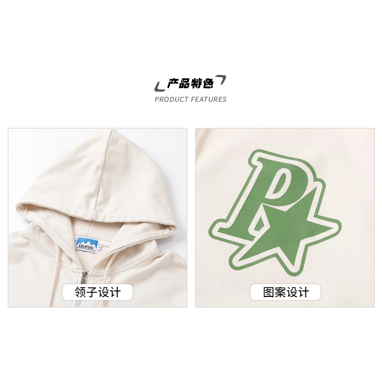 Áo hoodie Dáng Rộng Có Khóa Kéo Phong Cách Hàn Quốc Thời Trang unisex size m-8xl